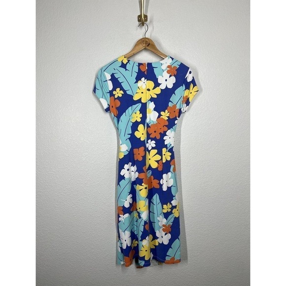 J. McLaughlin Women’s Havana Catalina Cloth Dress Small S Floral Tie Wrap Front - Picture 4 of 4